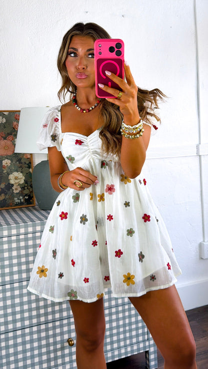Daisy Jo Romper, Cream Multi