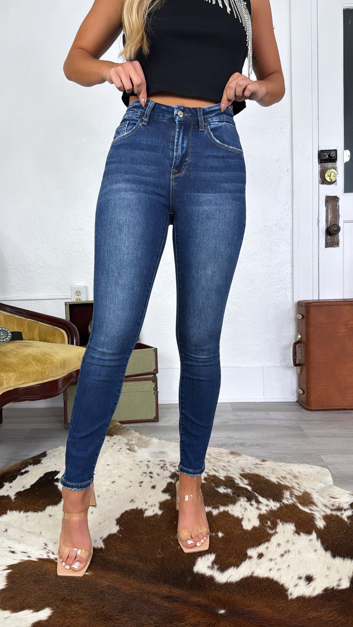 Atlas High Rise Skinny Denim, Medium