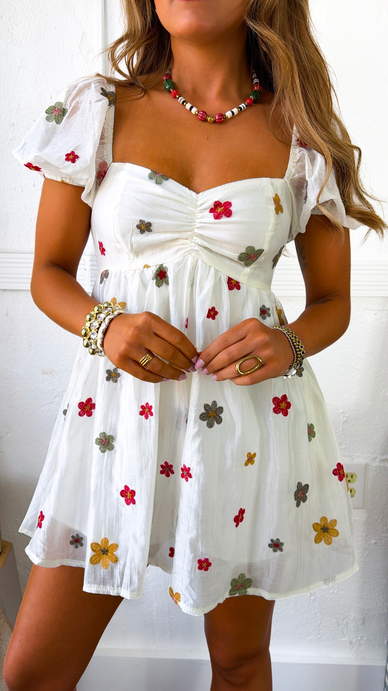 Daisy Jo Romper, Cream Multi