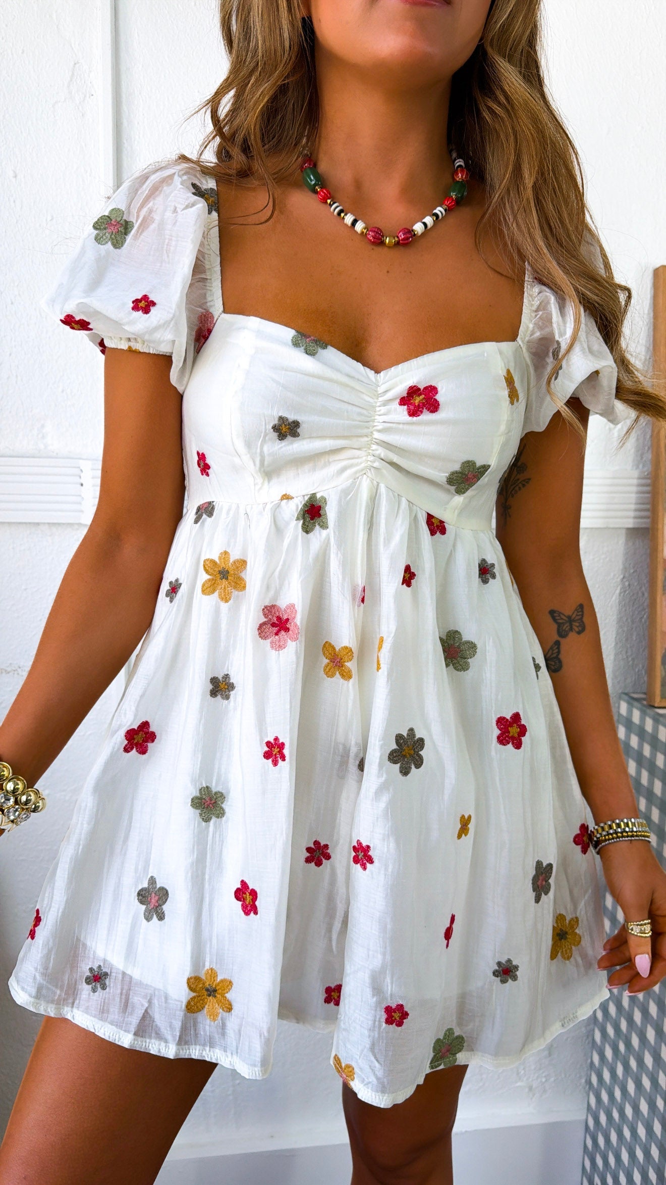 Daisy Jo Romper, Cream Multi