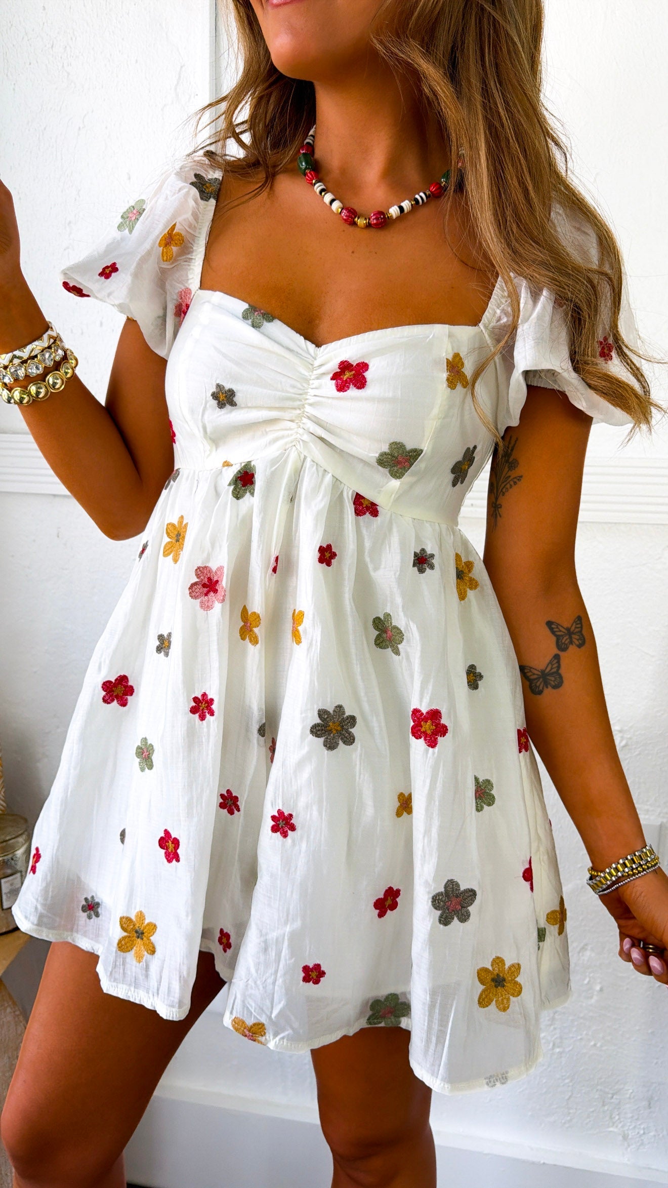 Daisy Jo Romper, Cream Multi