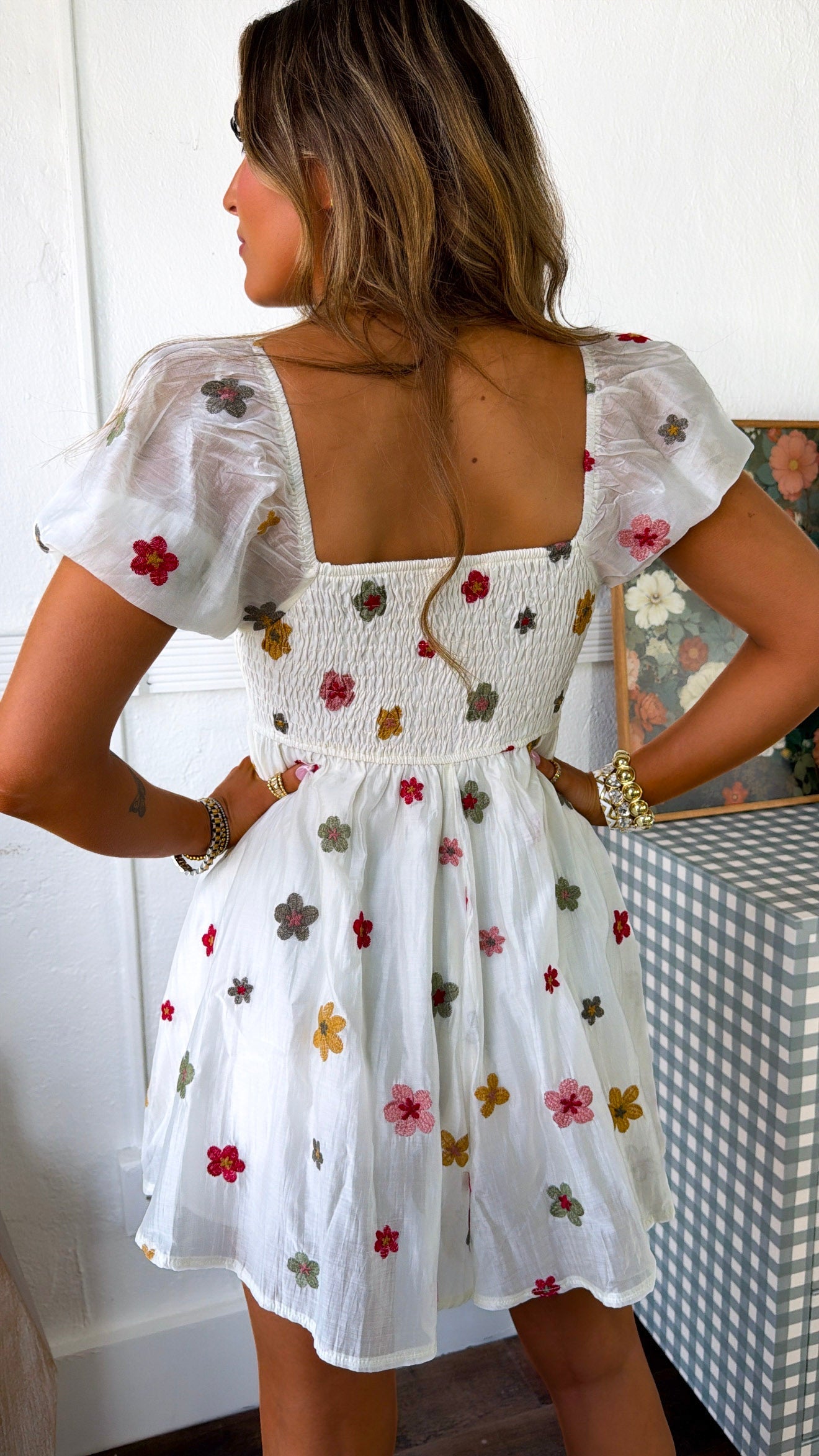 Daisy Jo Romper, Cream Multi