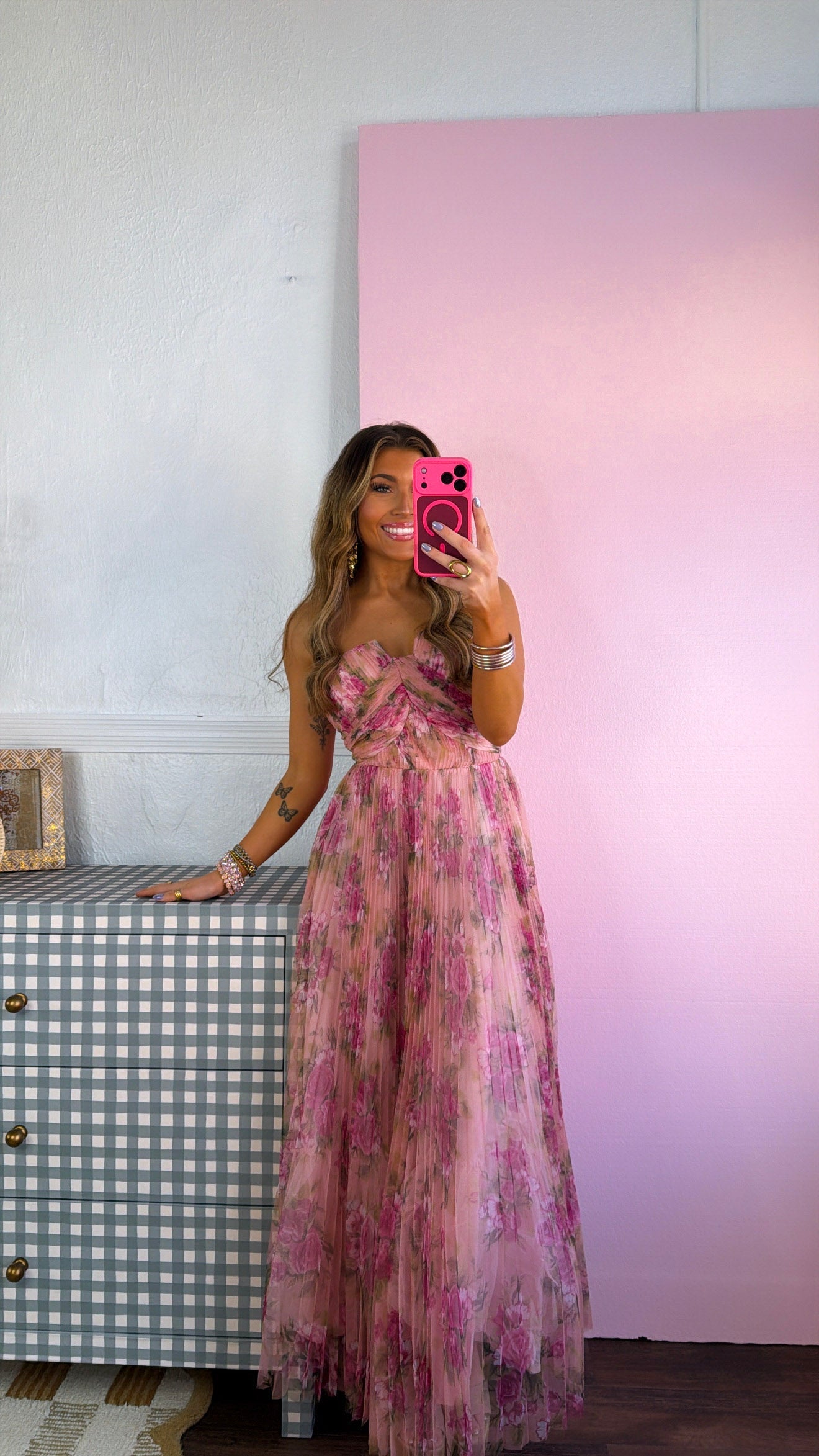 Garden Goddess Maxi Dress, Blush Pink