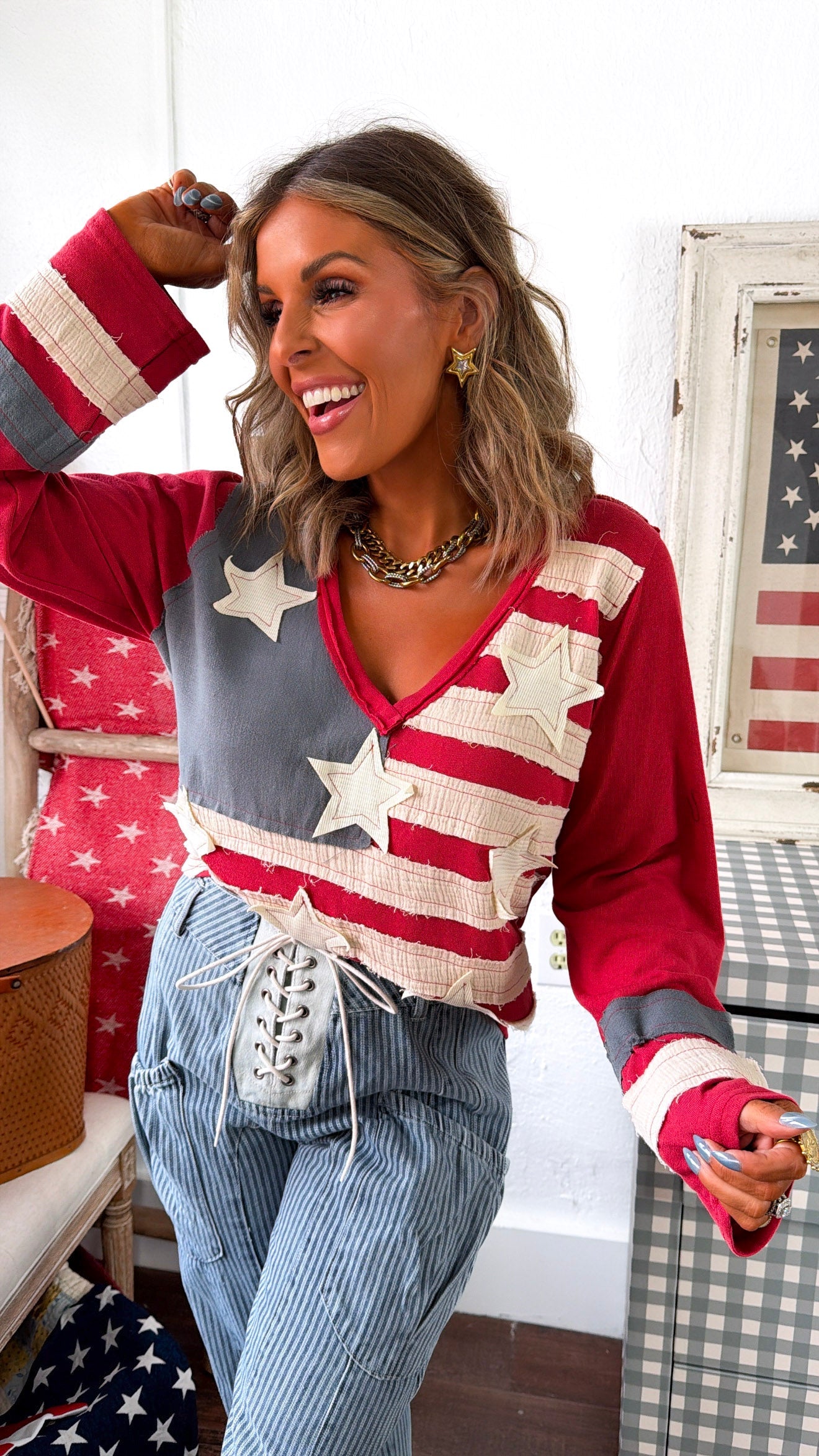 American Dream Top, Tomato Multi