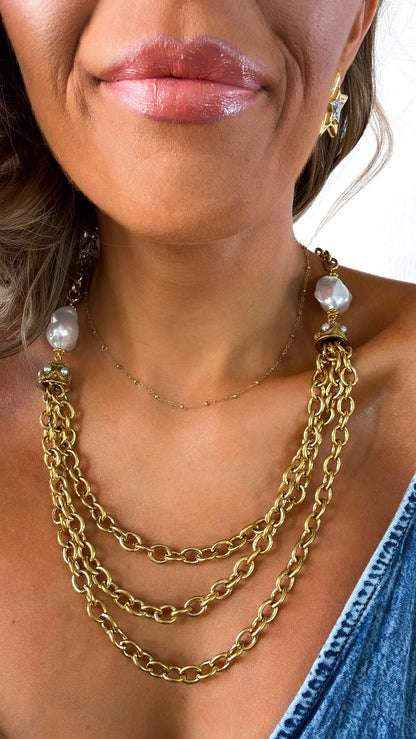 Golden Muse Layered Necklace