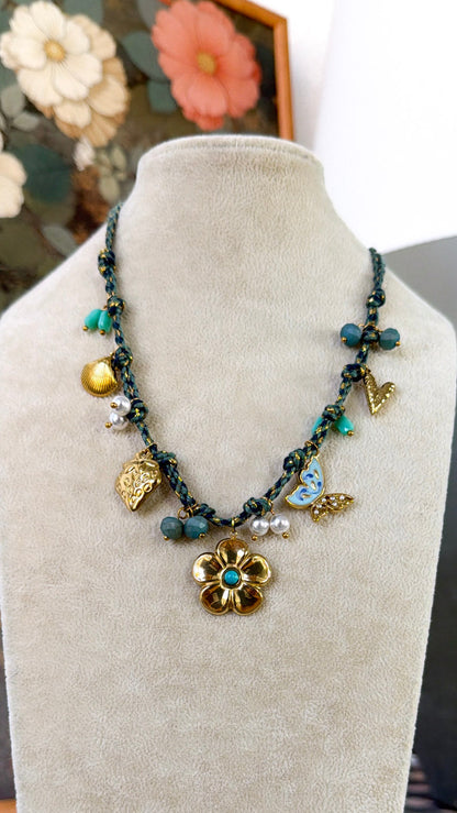 Bloom Braid Charm Necklace