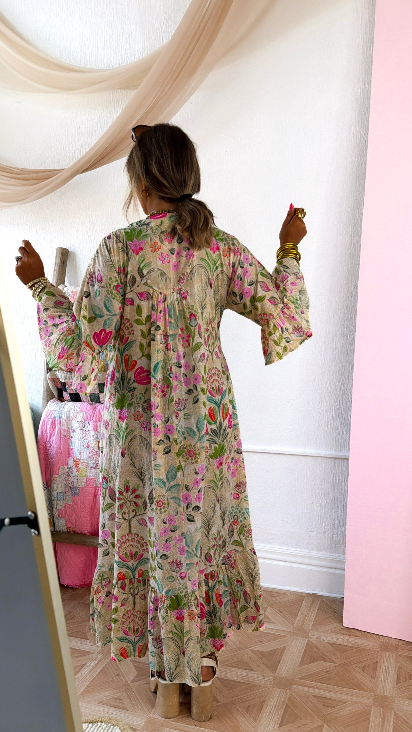 Flower Child Maxi Dress, Vanilla Multi