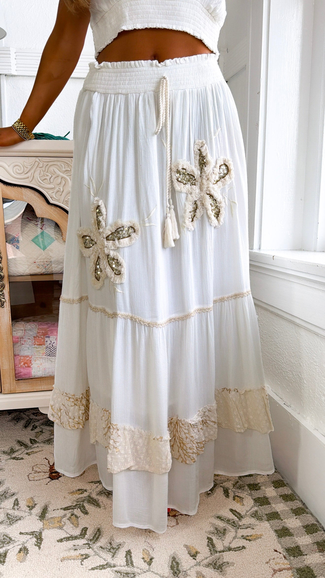 Barefoot Blooms Two Piece Set, Ivory