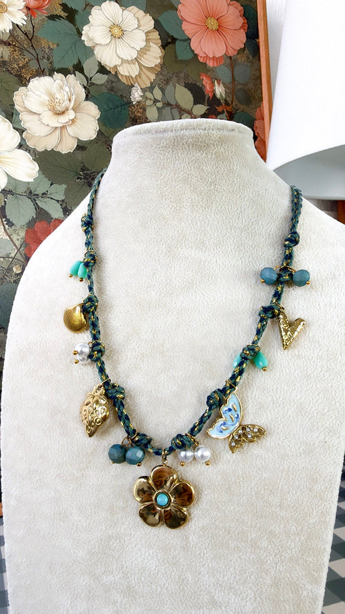 Bloom Braid Charm Necklace