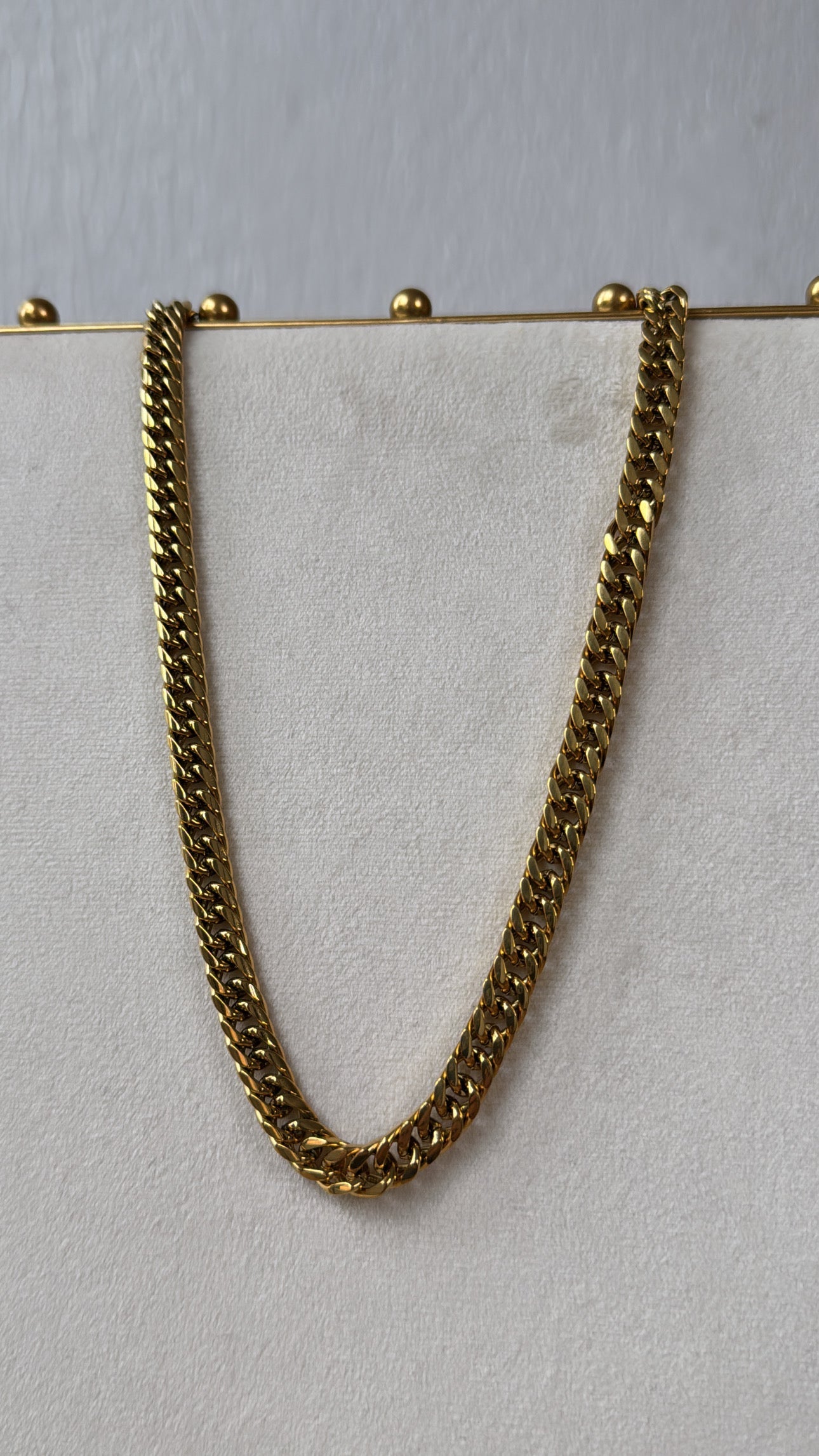 Chunky Shiny Chain Necklace,  Gold