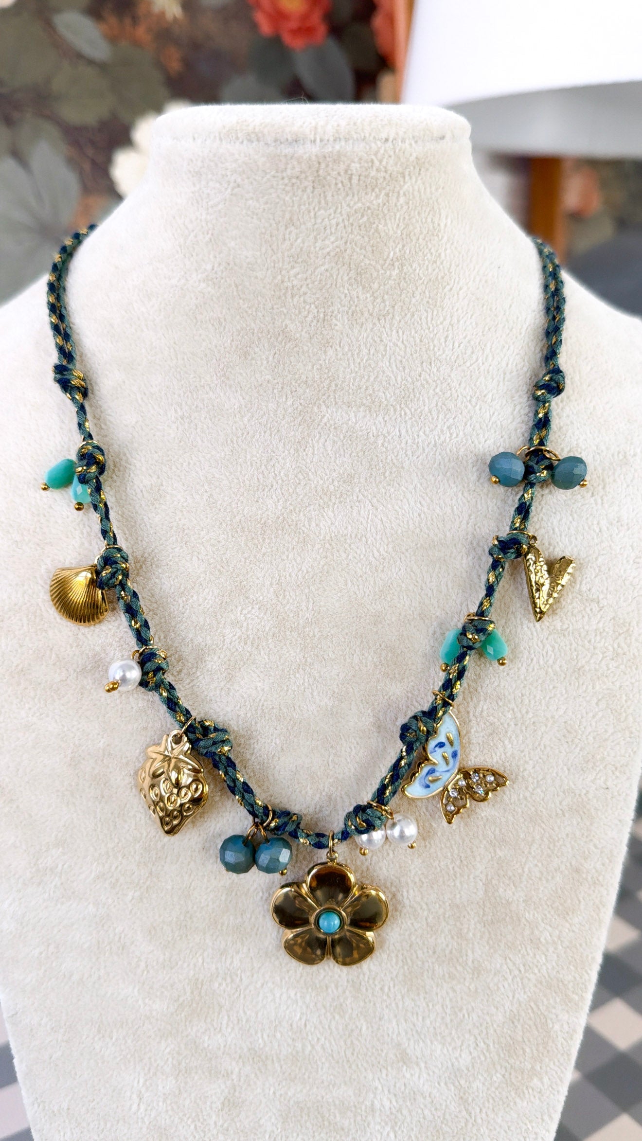 Bloom Braid Charm Necklace