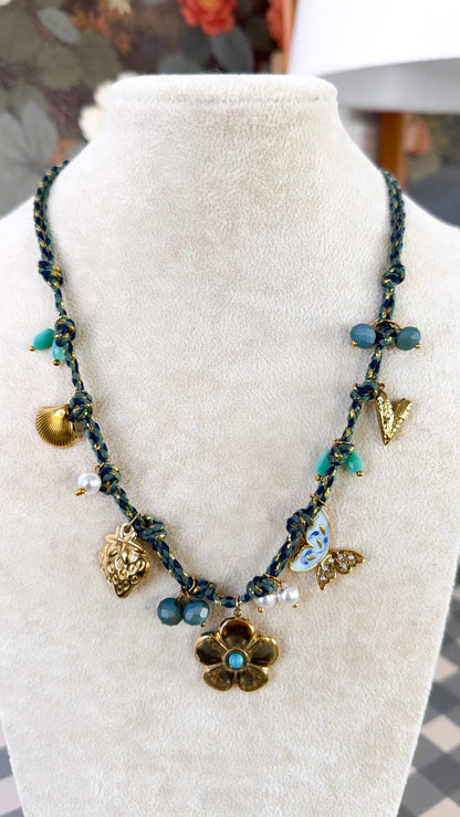 Bloom Braid Charm Necklace