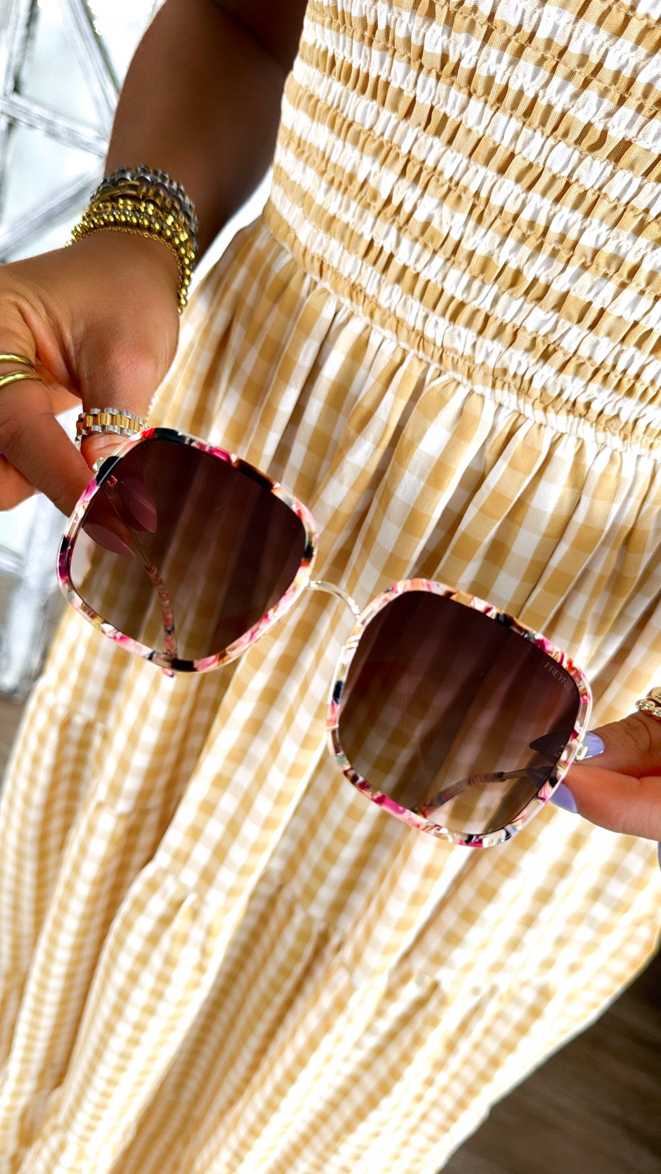 FREYRS: Cosmo Acetate Womens Square Sunglasses