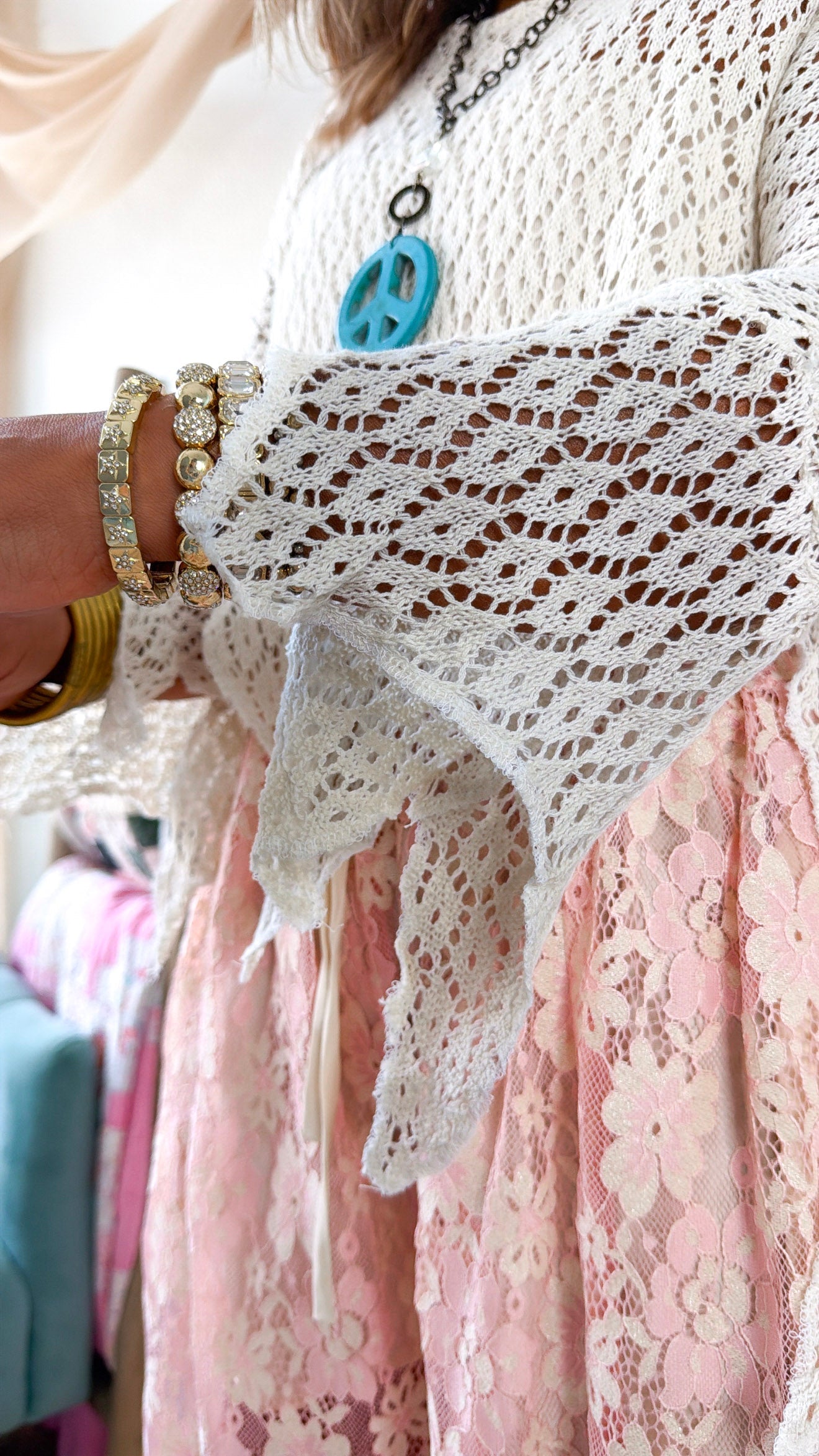 Free Spirit Crochet Top, Natural
