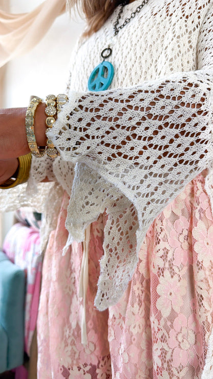 Free Spirit Crochet Top, Natural