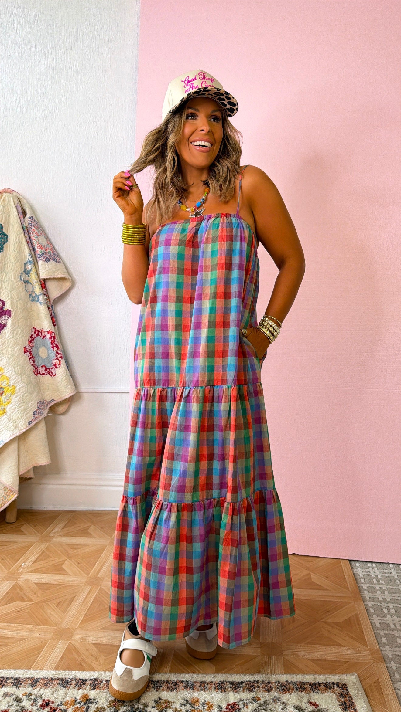 Picnic At Sunset Maxi Dress, Multi