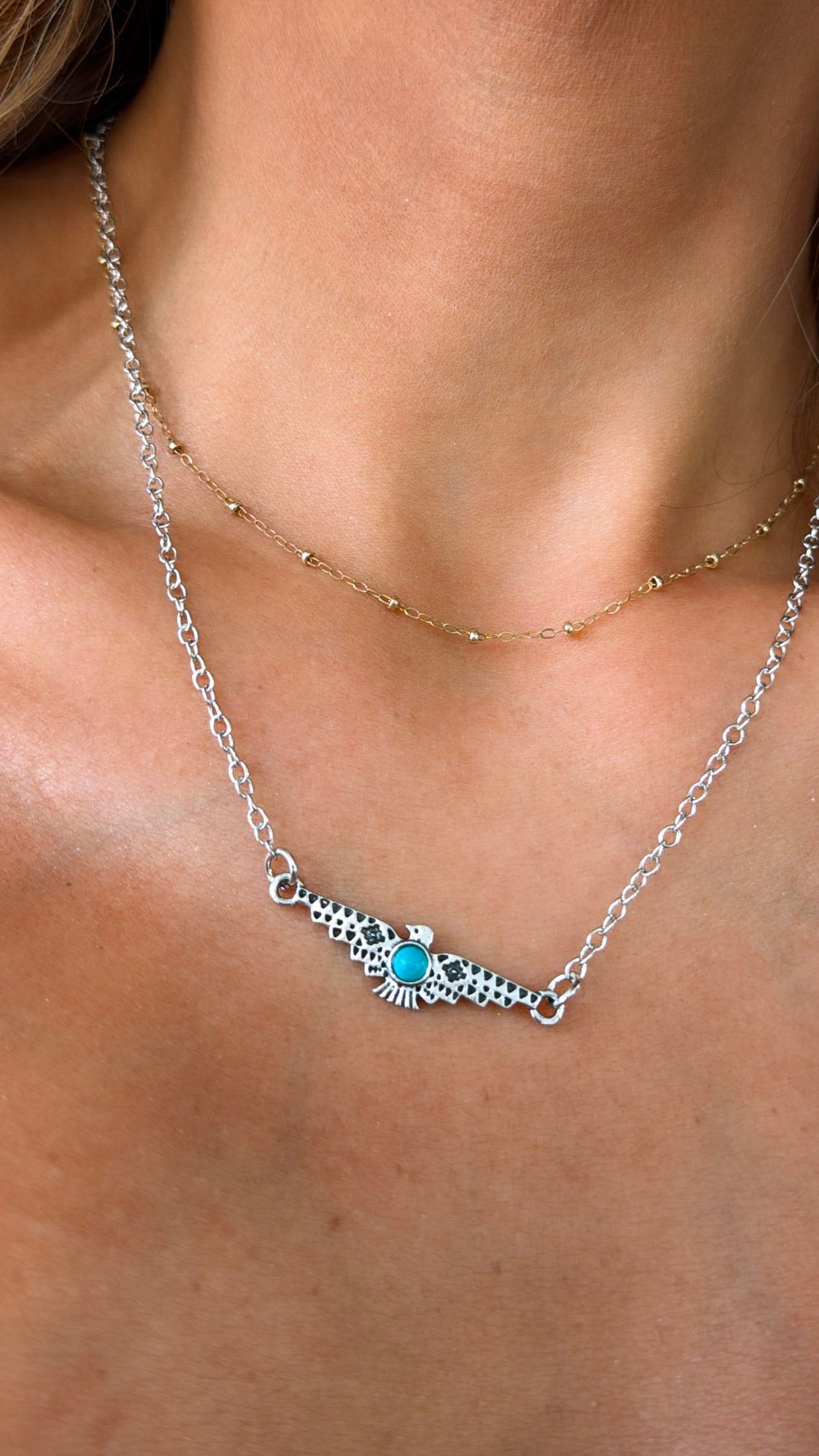 Chain Link Bird Necklace