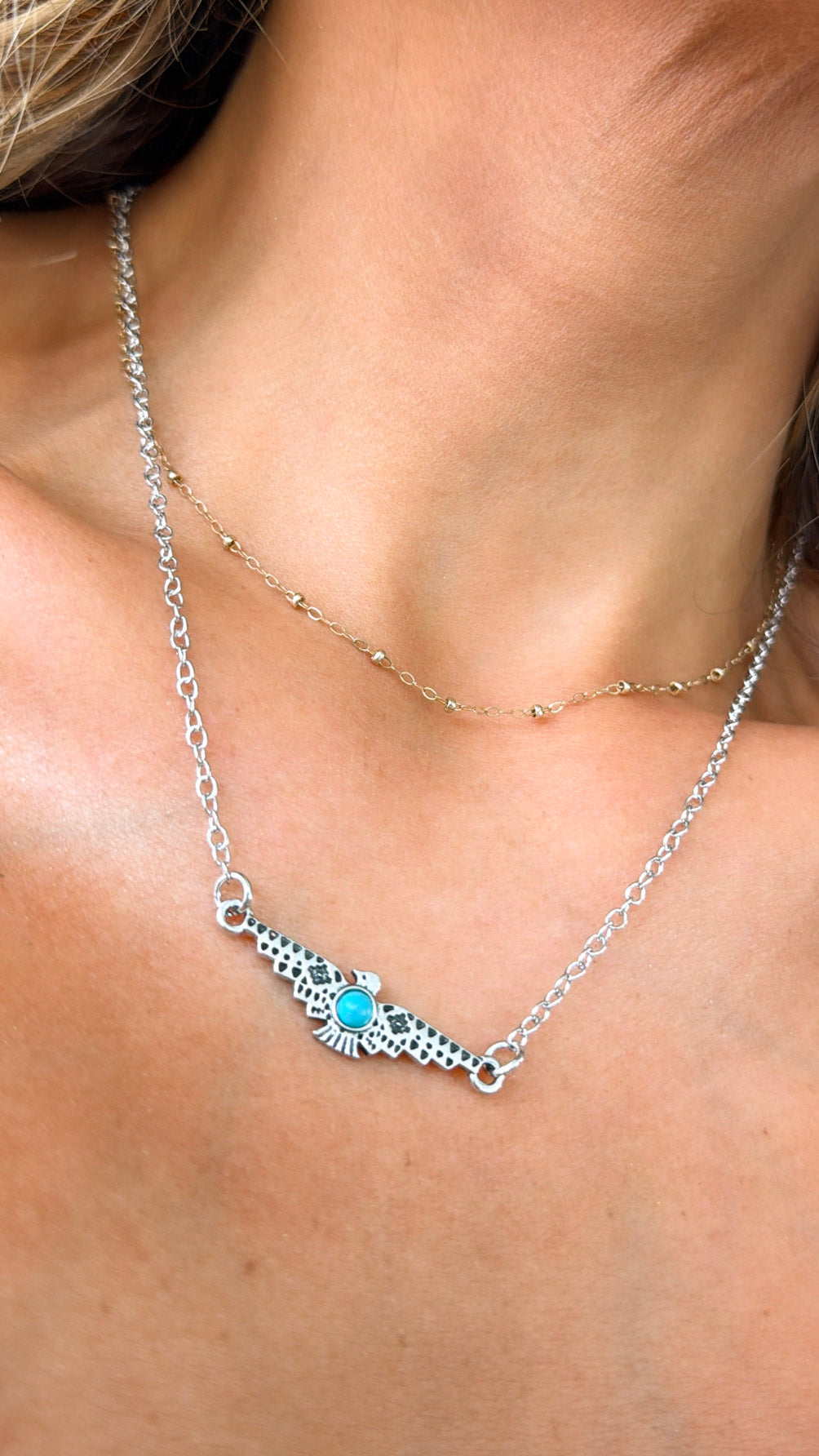 Chain Link Bird Necklace