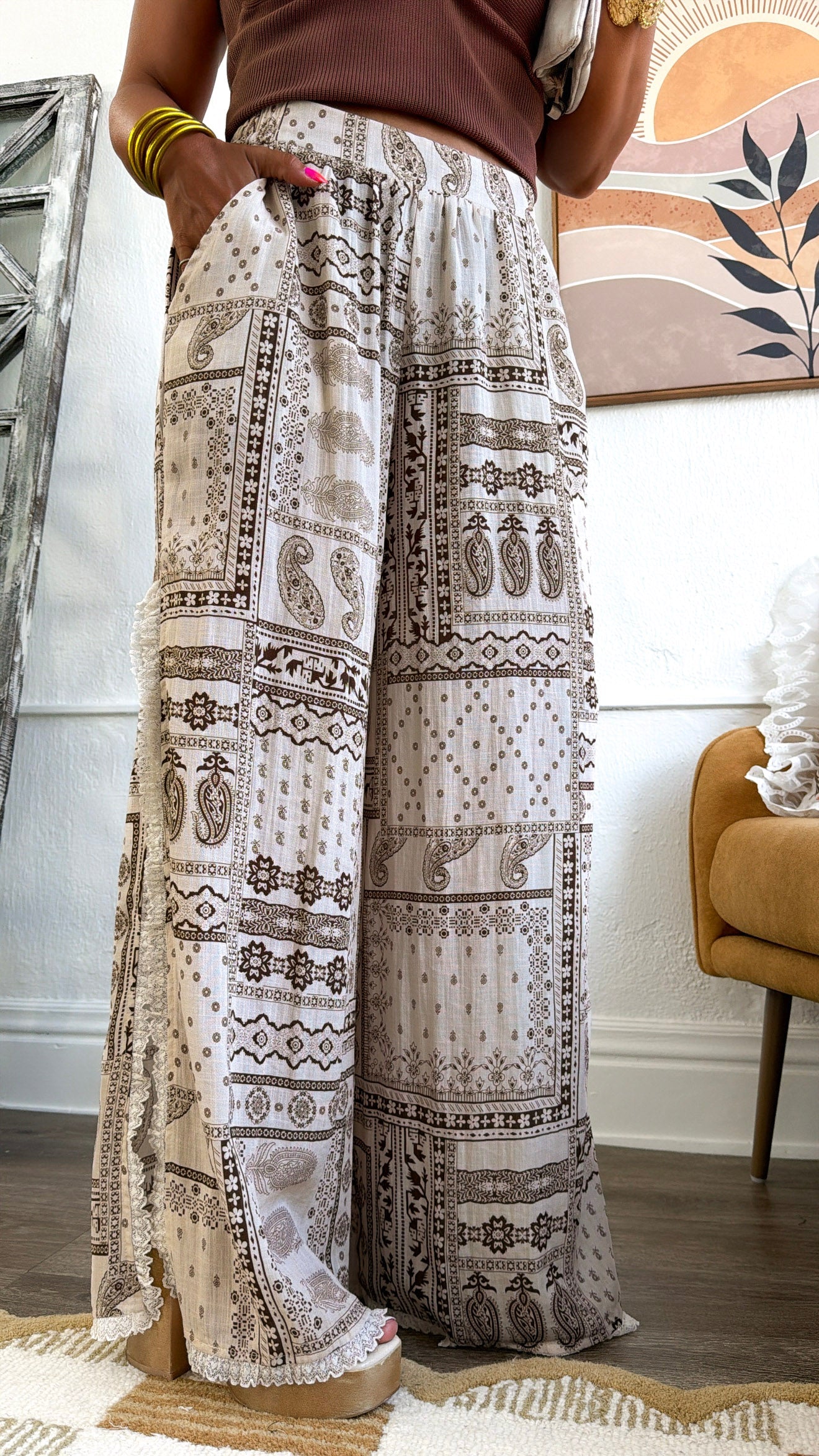 Antique Earth Pants, Tan Multi