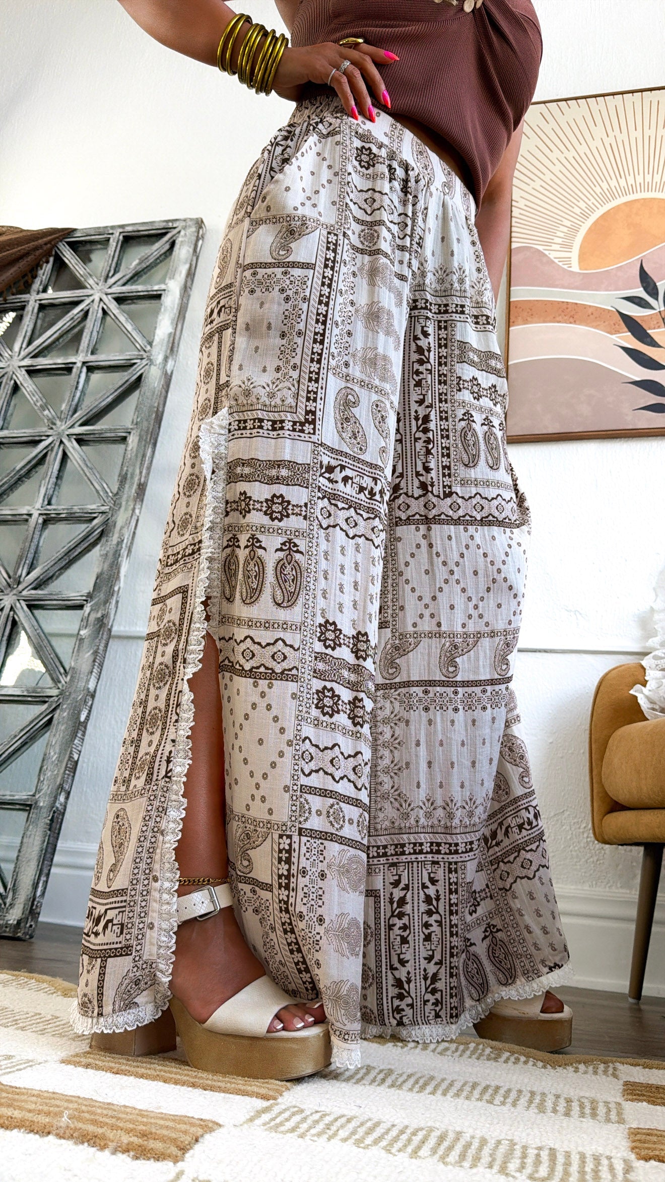 Antique Earth Pants, Tan Multi