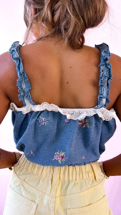 Honey Grove Tank Top, Denim