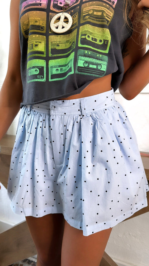 Midnight Skies Mini Skort, Light Blue
