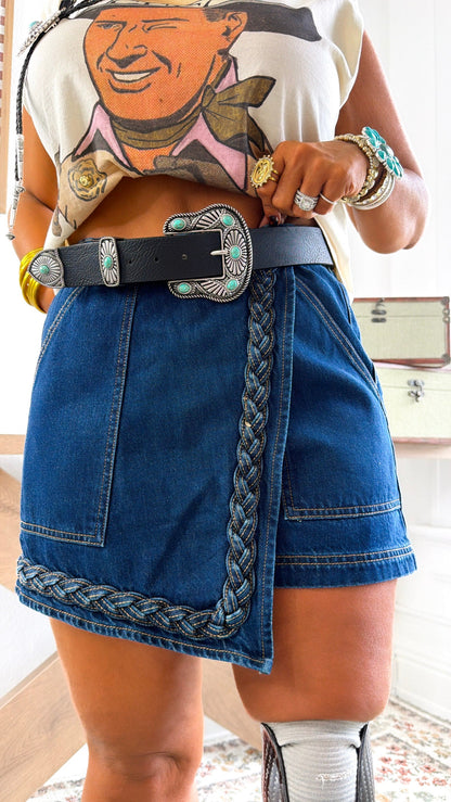 Braid Wrap Shorts, Dusk Haze