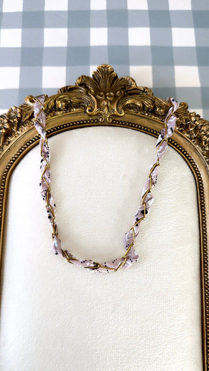 Bandana Twist Necklace, Nude