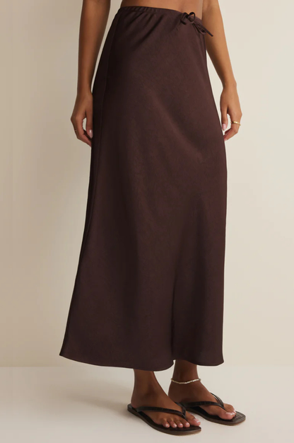 Viva Satin Midi Skirt