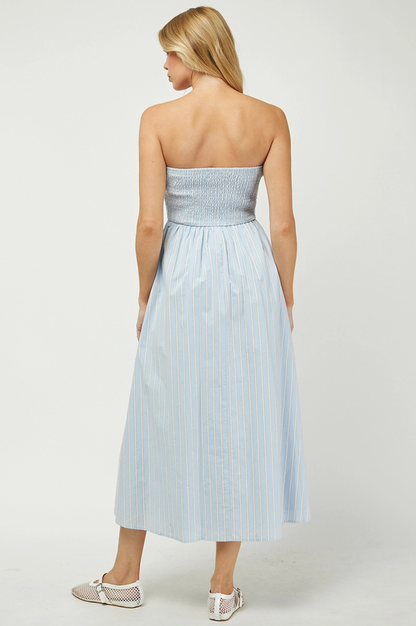 Odette Strapless Midi Dress