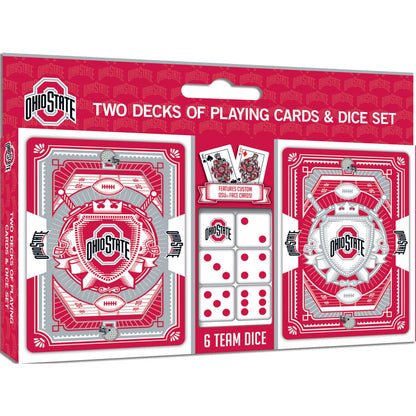 Ohio State Buckeyes - 2-Pack Playing Cards & Dice Set