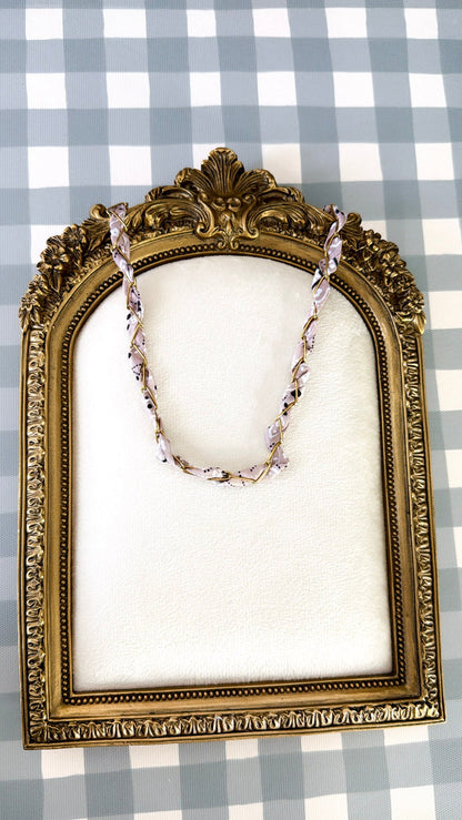 Bandana Twist Necklace, Nude