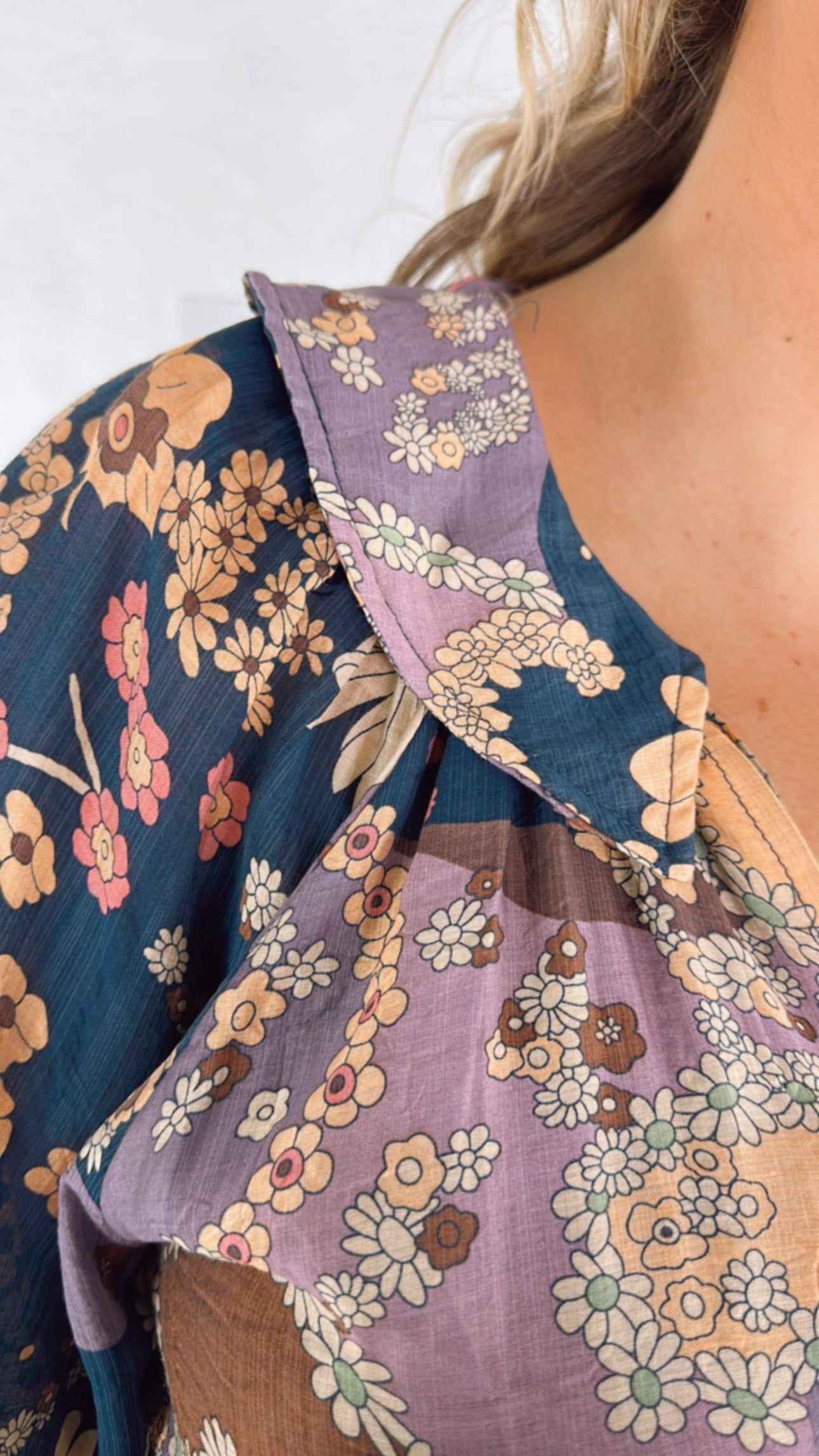 New Groove Floral Printed Top, Purple