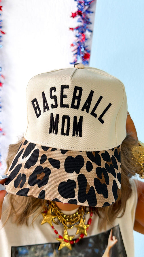 Leopard Baseball Mom Trucker Hat
