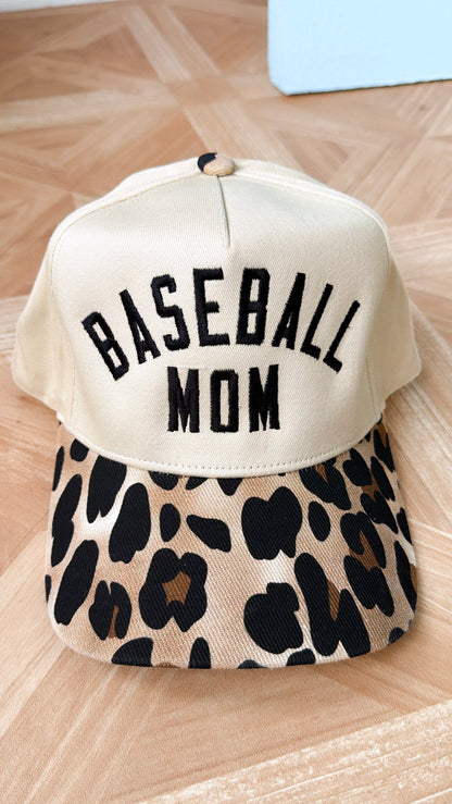 Leopard Baseball Mom Trucker Hat