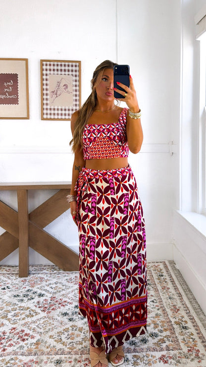 Fire Fly Lane Two Piece Set, Ivory multi
