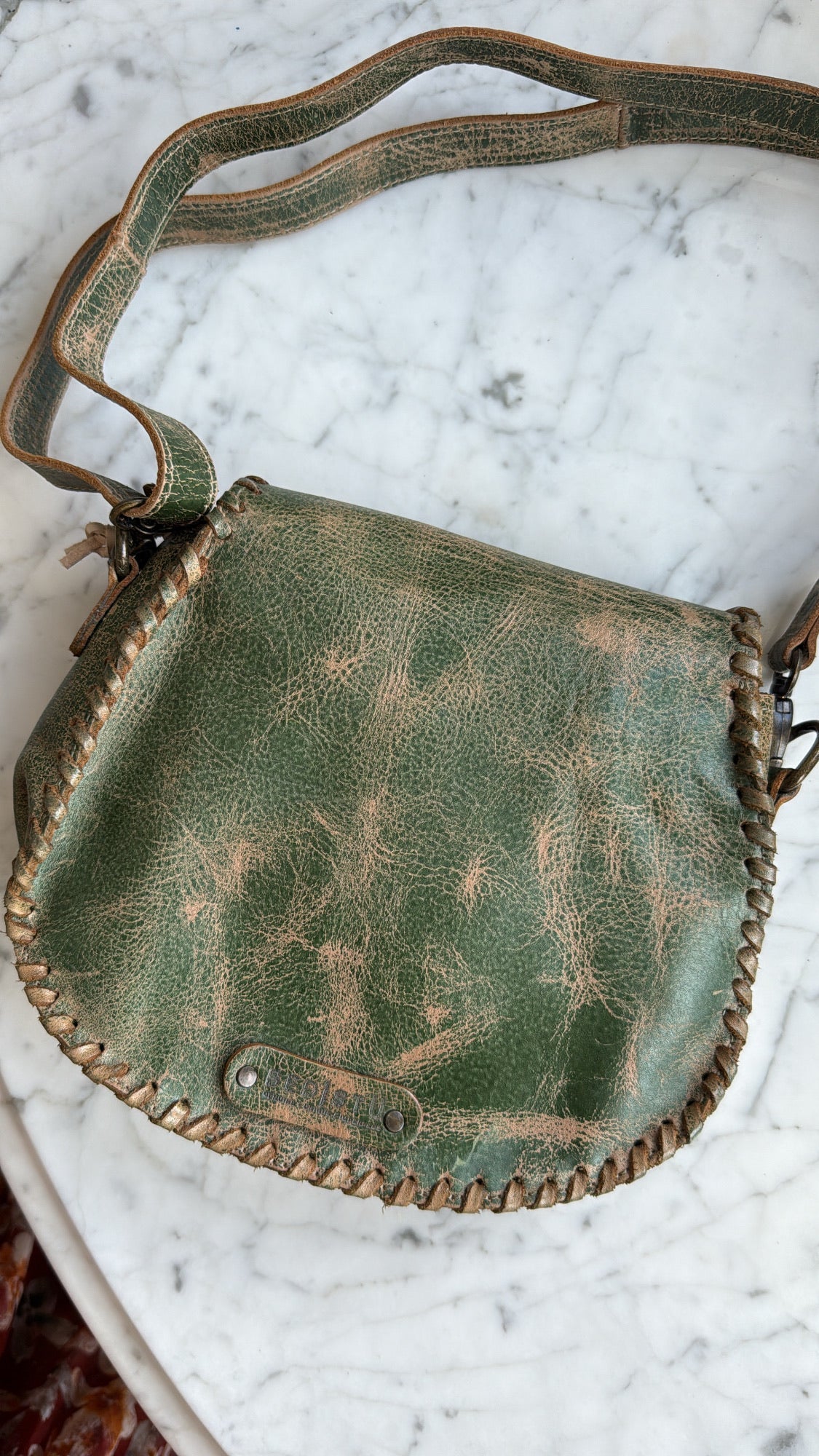 Bedstu Half Moon Crossbody, Forest Lux