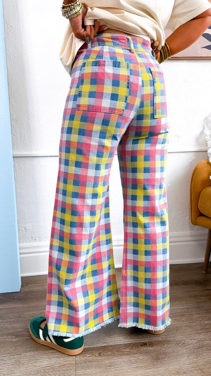 Daydreamer Checkered Trouser, Multi
