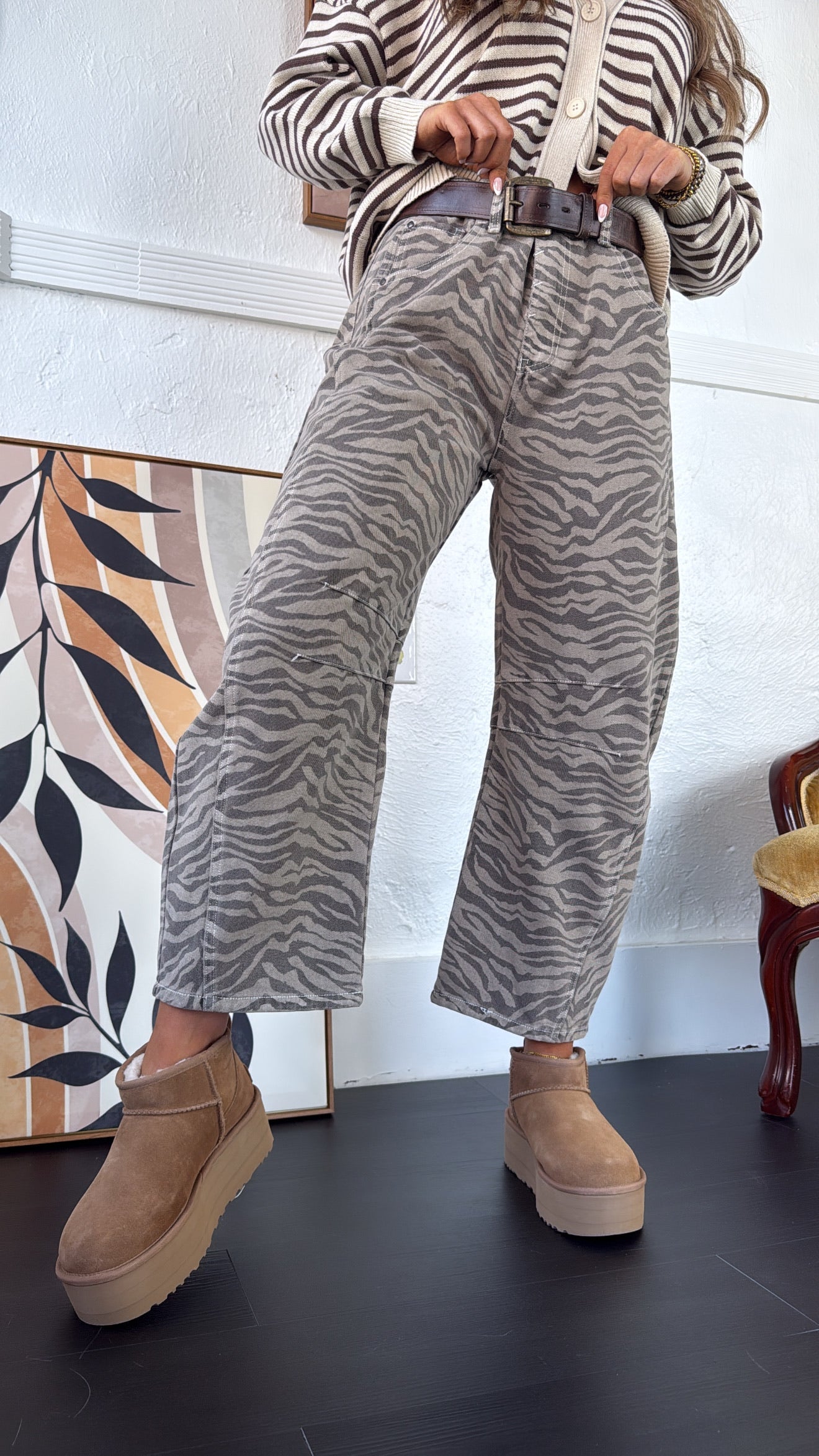 Gallery Girl Barrel Pants, Zebra