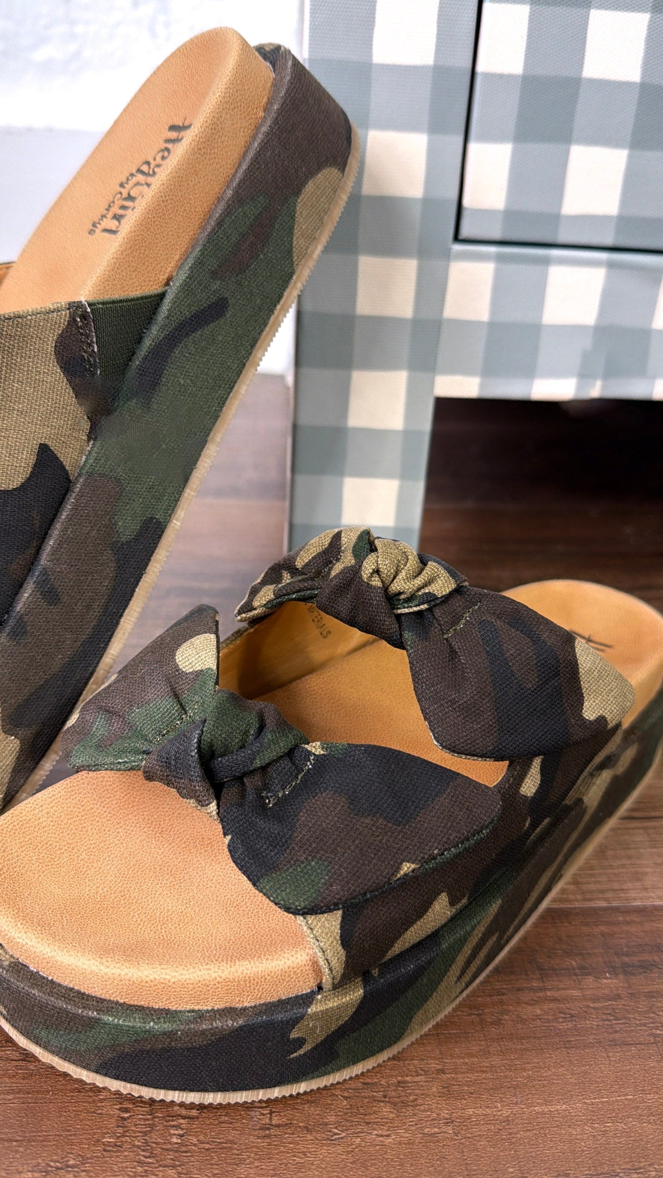 CORKYS: Knotty Slip On Sandals, Camo
