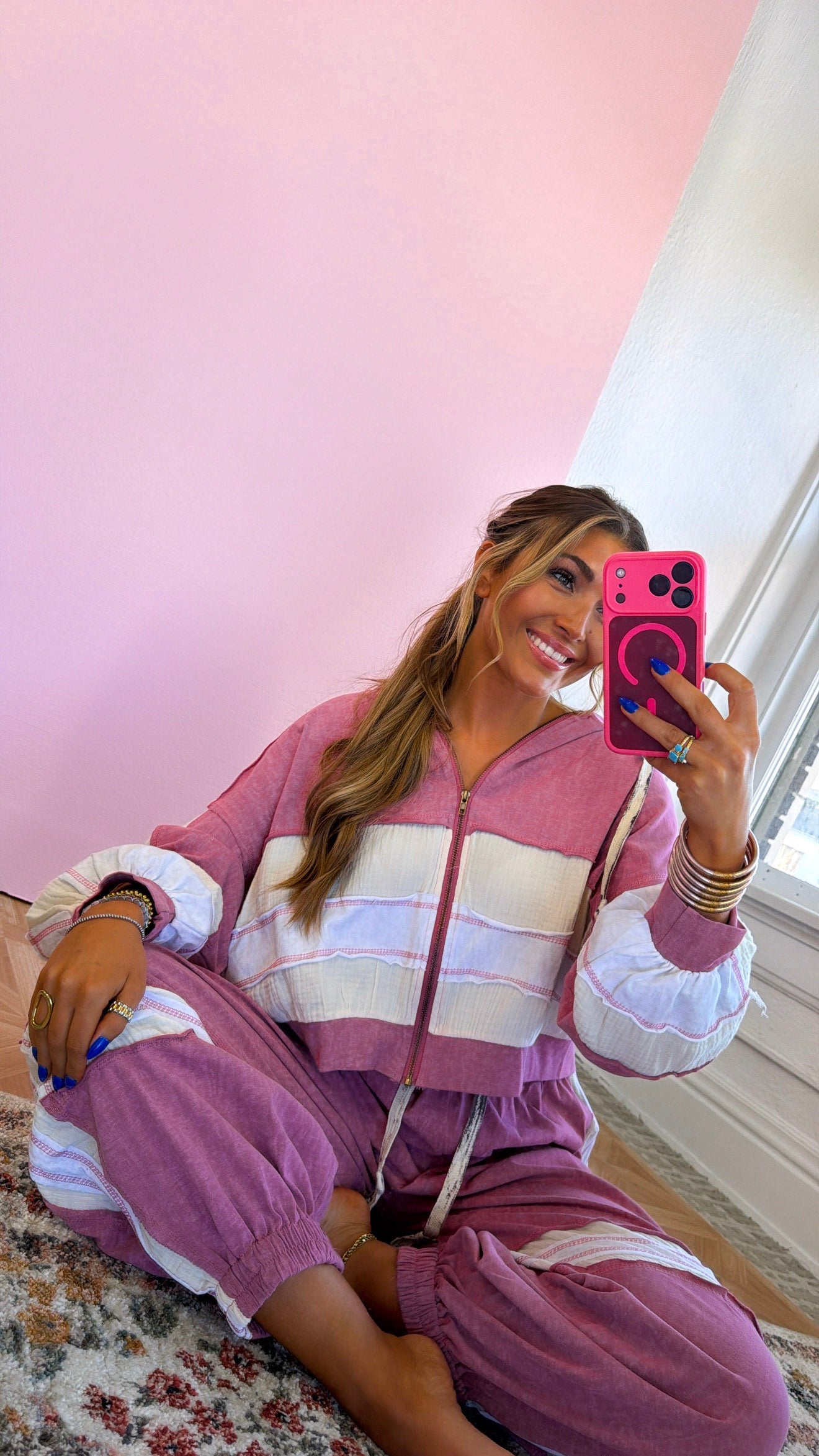 Easy Street Zip Up Jacket, Cloud Pink