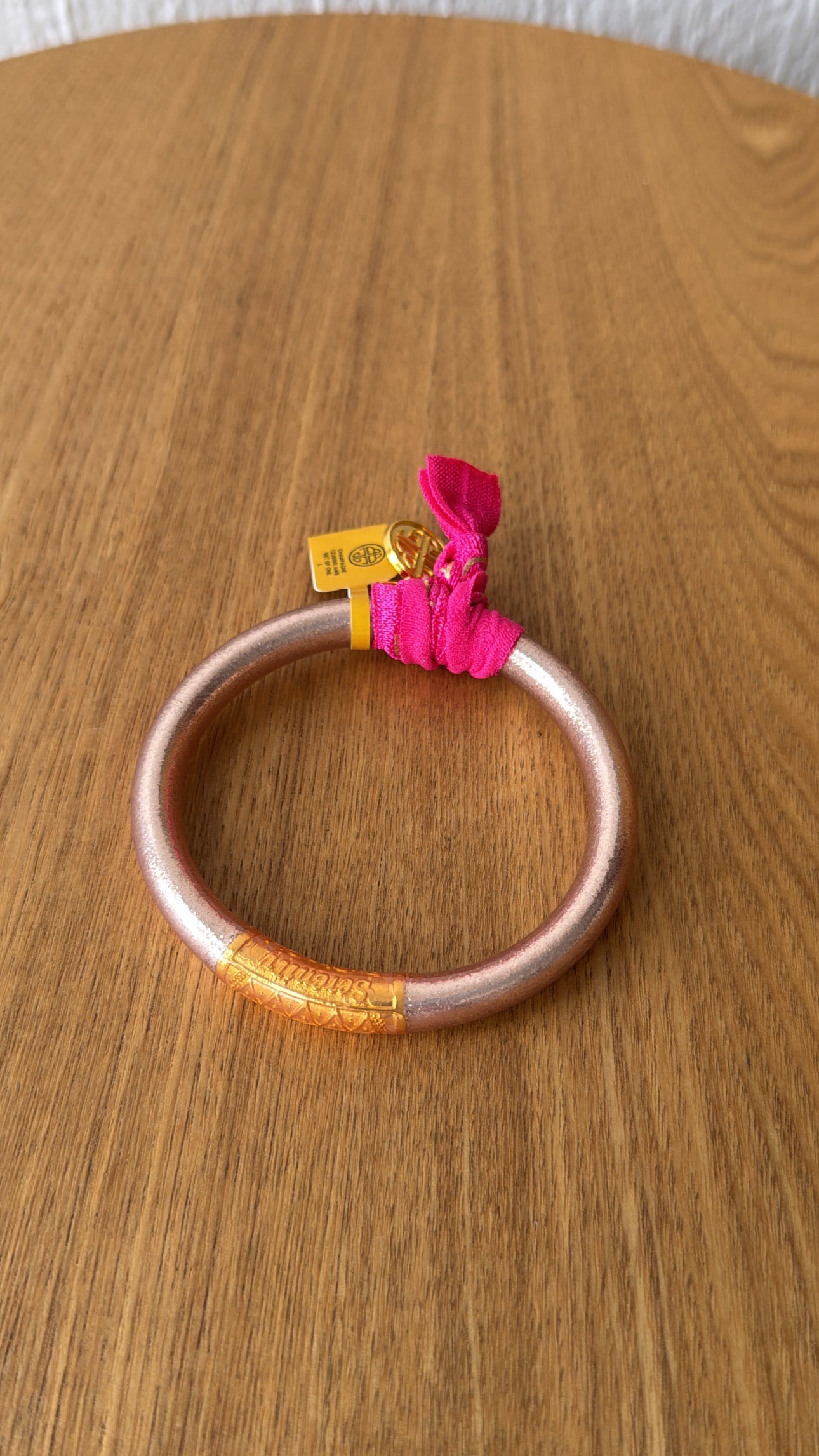 BuDhaGirl: Champagne Tzubbie All Weather Bangle-(awb)- Serenity Prayer