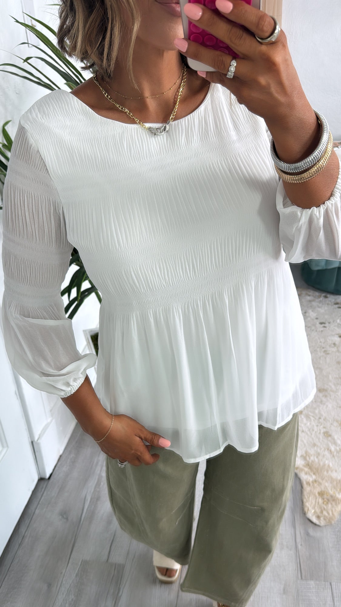 Must For Me Blouse , White