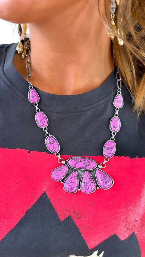 Metal PawChain Necklace, Lt.Pink