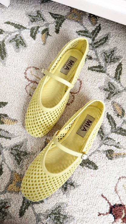 Dorothy Woven Ballet Flats, Yellow