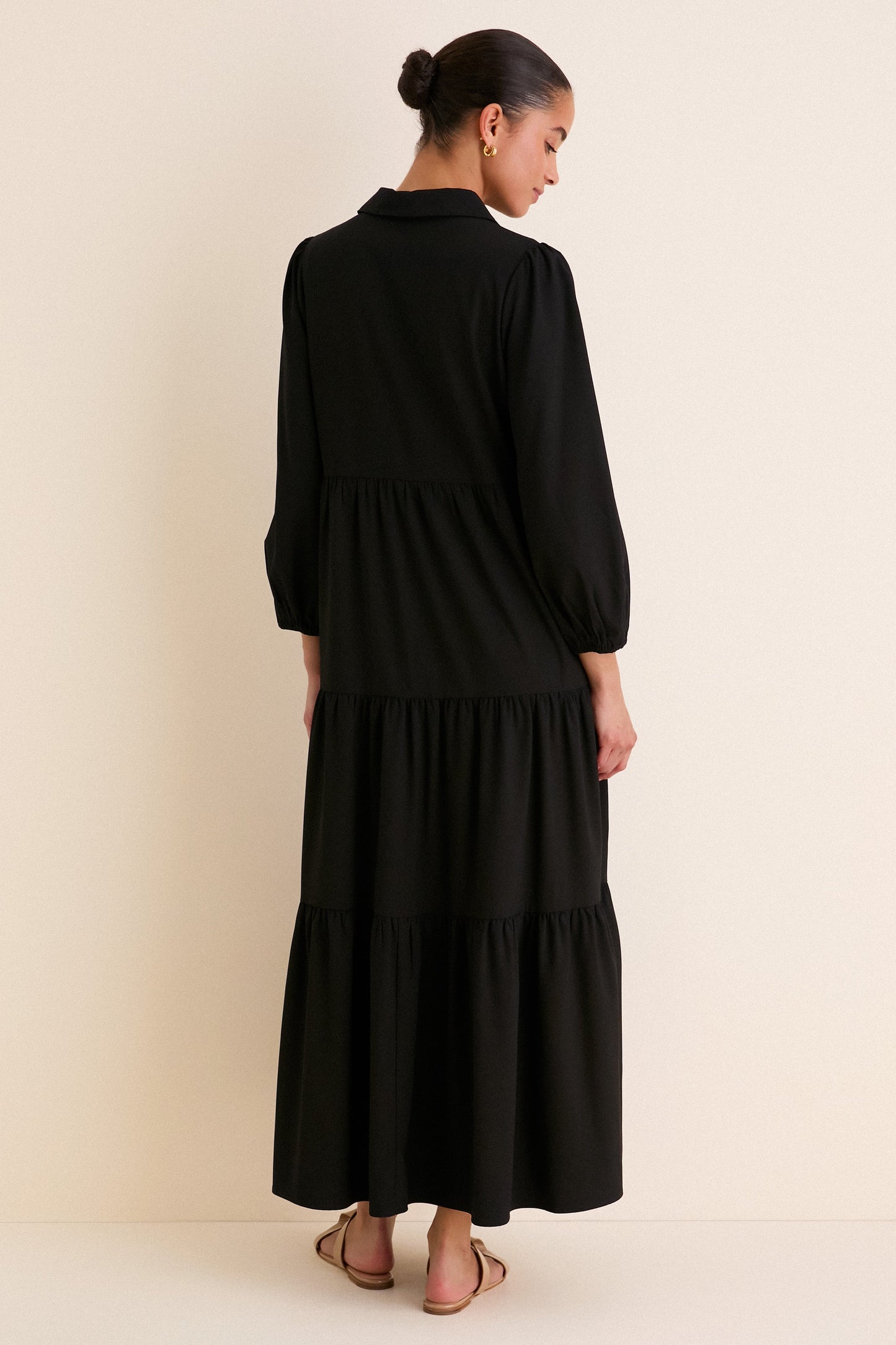 Black Crepe Mabel Maxi Dress