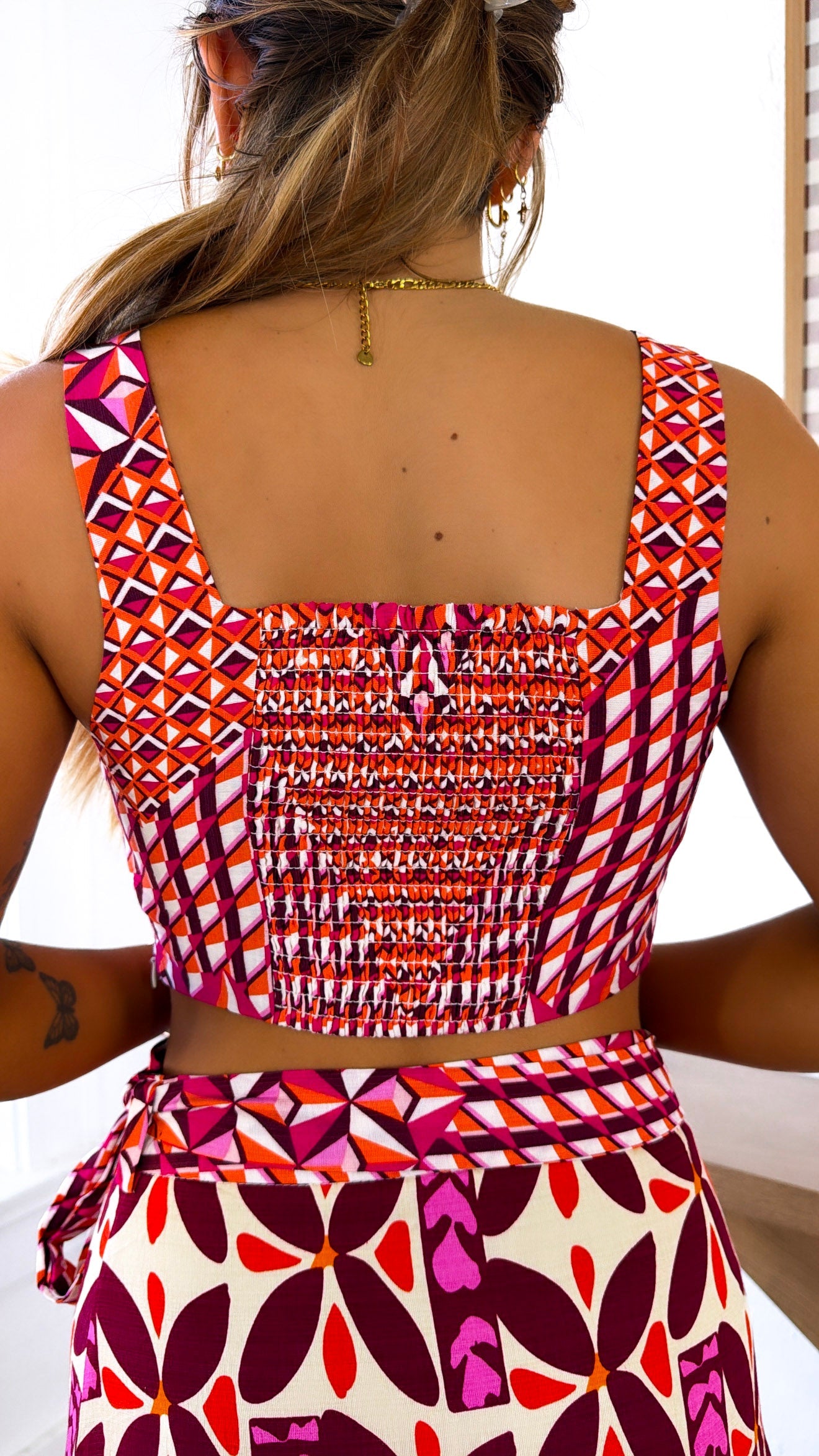 Fire Fly Lane Two Piece Set, Ivory multi