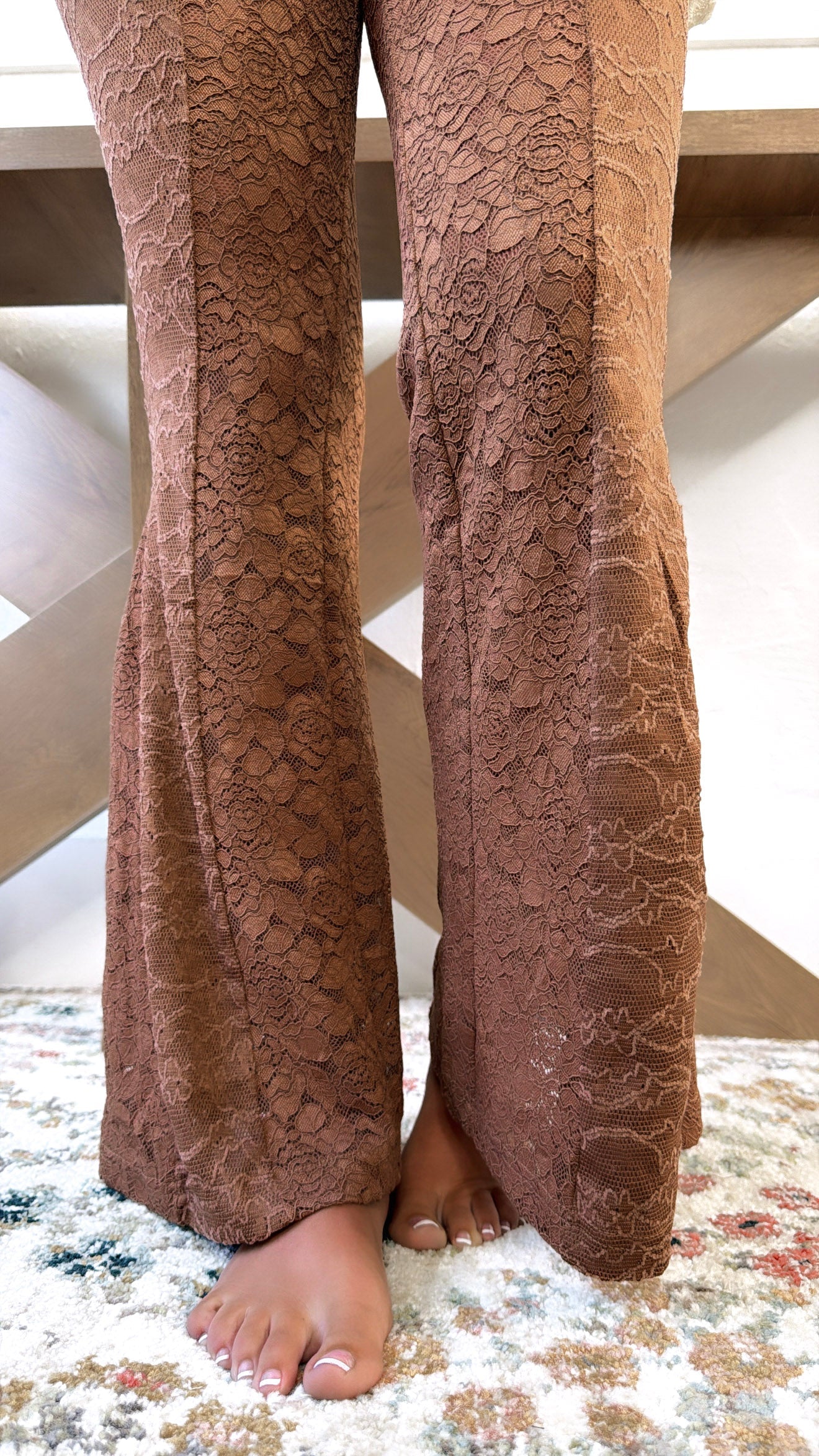 Easy Flow Lace Pant, Chestnut