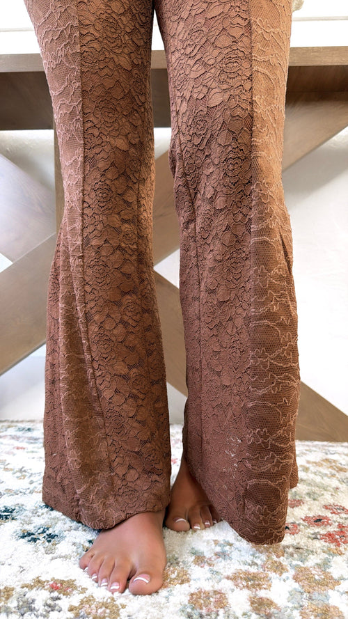 Easy Flow Lace Pant, Chestnut
