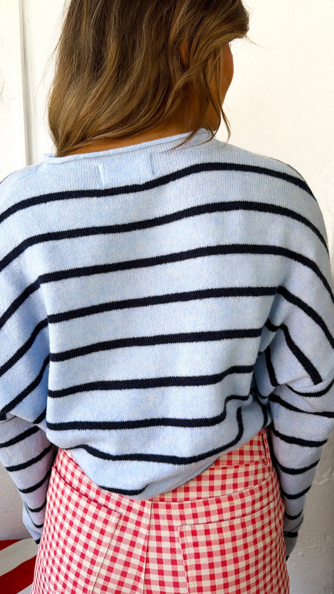 Piper Striped Cardigan, Lt.Blue